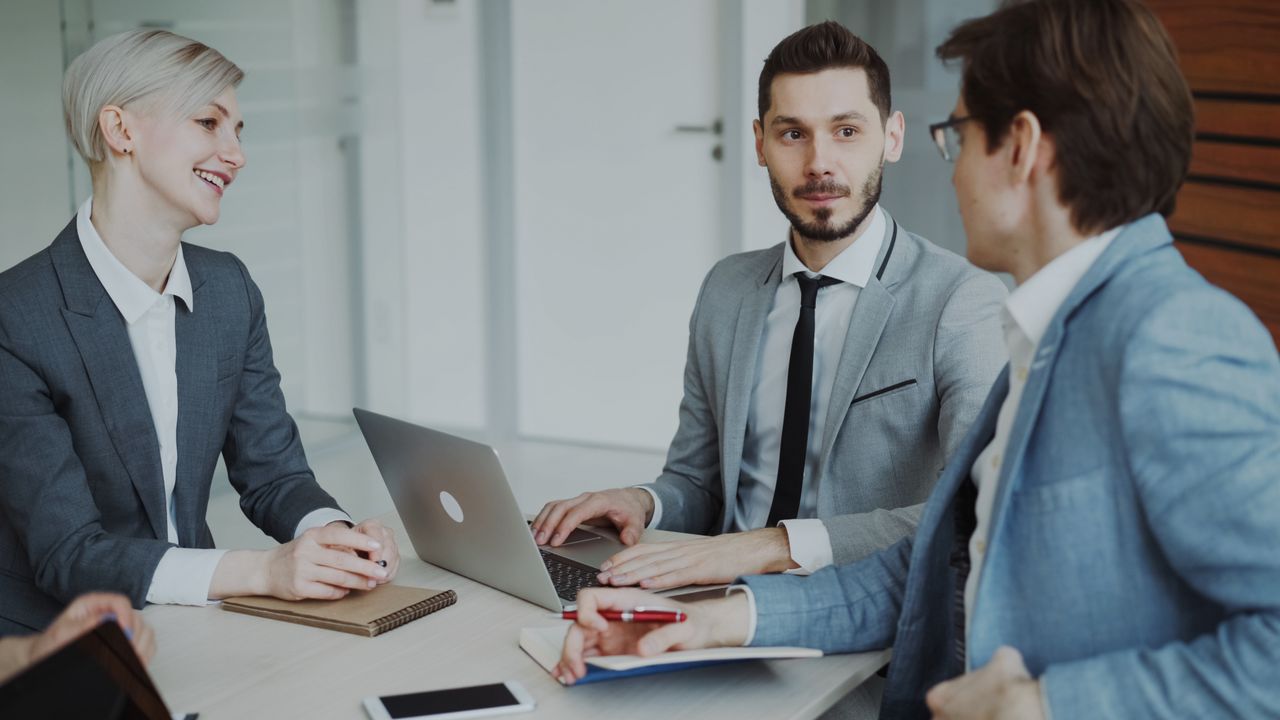 Business and technology consultants in a real professional meeting